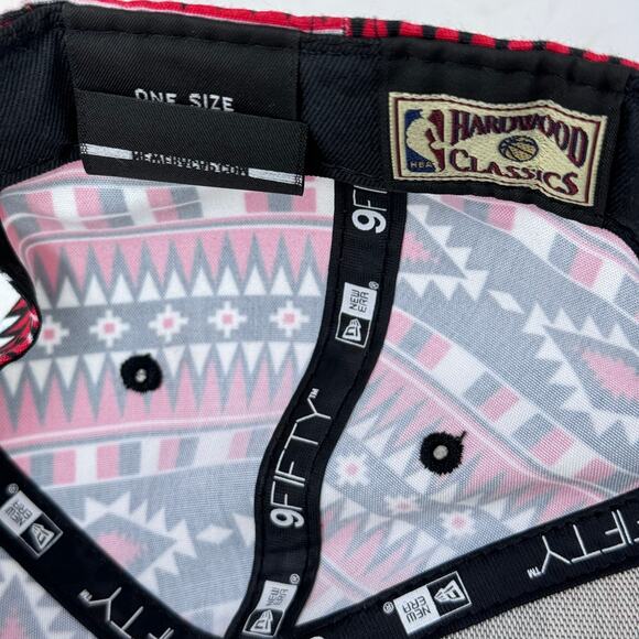 New Era NBA Chicago Bulls Adjustable Snapback Hat Tri-All Print 9FIFTY‎ Red OS - Picture 12 of 12